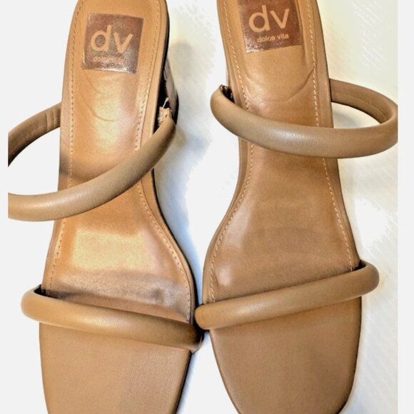 Dolce Vita Nude Minimalist Block Heel Sandals | Size 8 *see photos - Picture 6 of 16